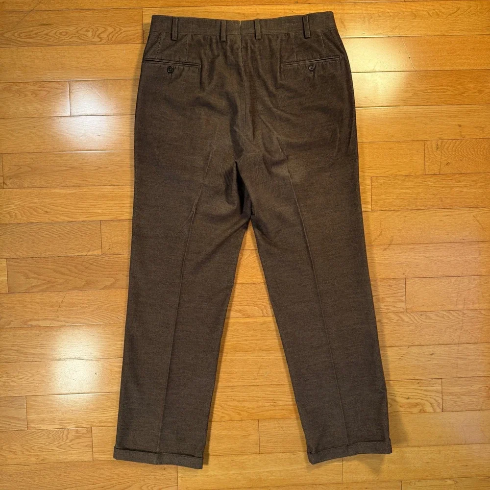Gritti Styled by Ermenegildo Zegna Brown Cotton Cashmere Corduroy Trousers 34x30